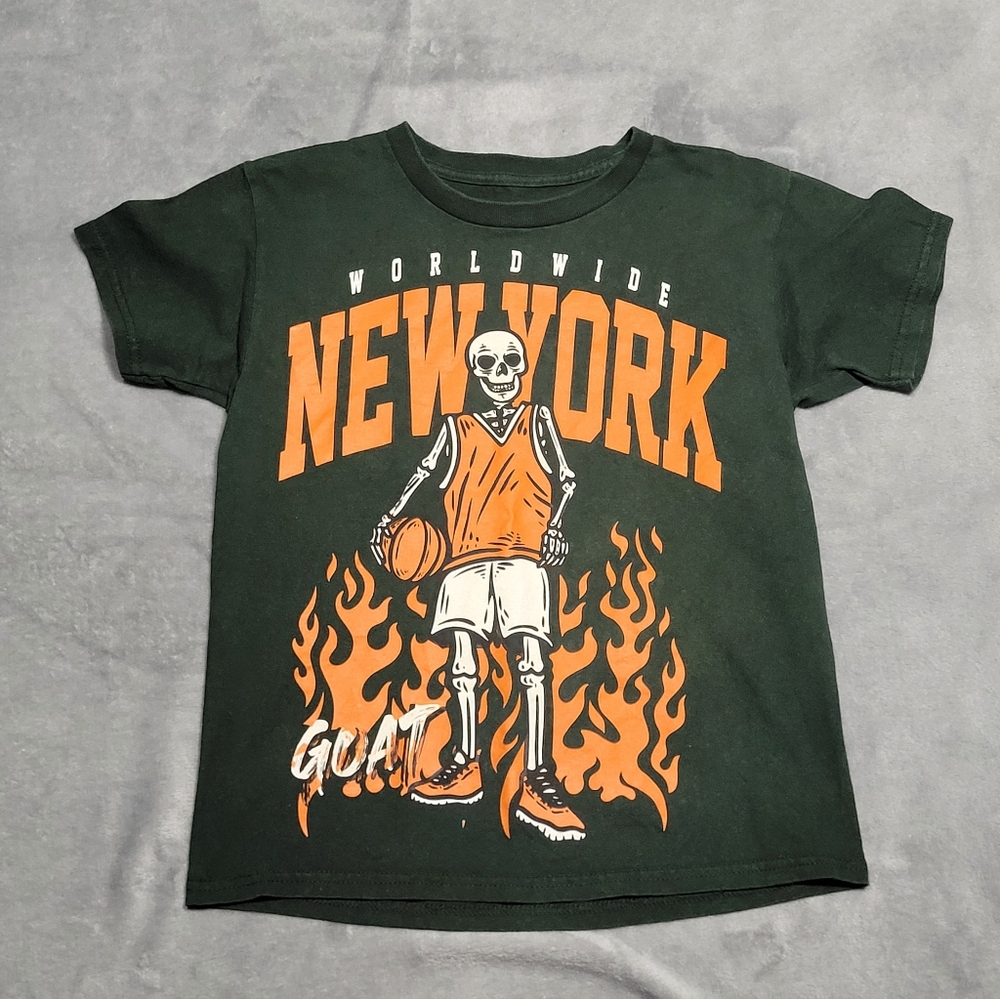 Popular Poison Worldwide New York GOAT Boys Basketball Green Tee Sz Small